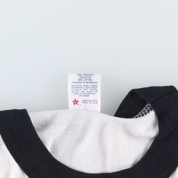 90'S Sofie Ringer T-Shirt, Made in USA, Men's Size S (Equivalent), Vintage polyester white type Vintage Second Hand