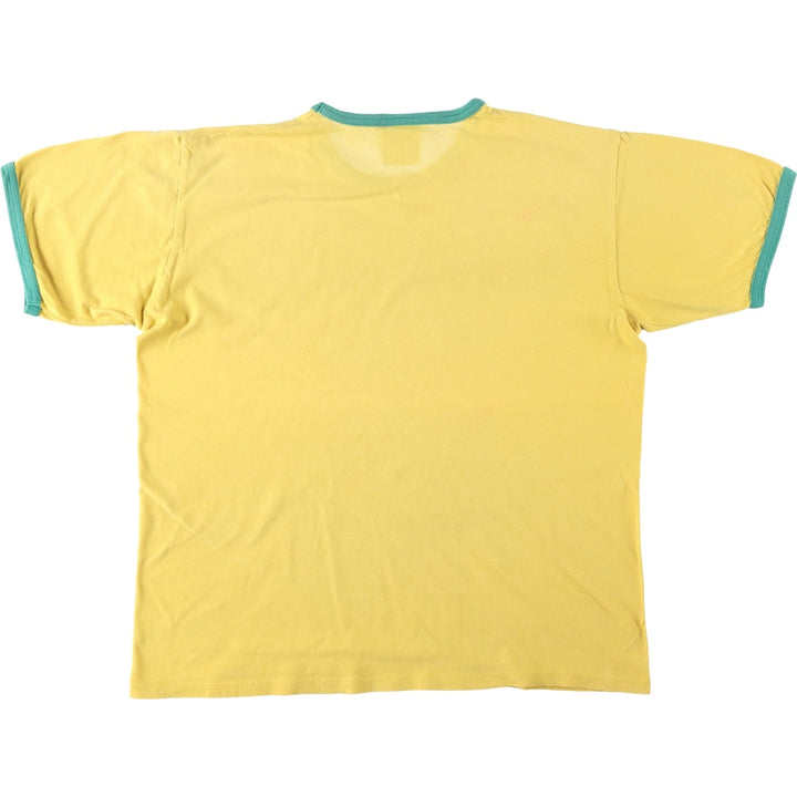 2000'S Nike Ringer T-shirt, Men's Size L cotton yellow type Vintage Second Hand