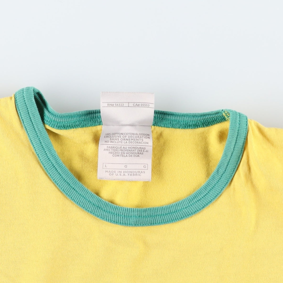 2000'S Nike Ringer T-shirt, Men's Size L cotton yellow type Vintage Second Hand