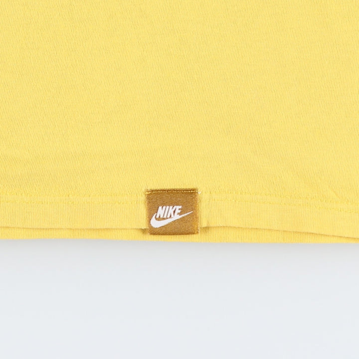 2000'S Nike Ringer T-shirt, Men's Size L cotton yellow type Vintage Second Hand