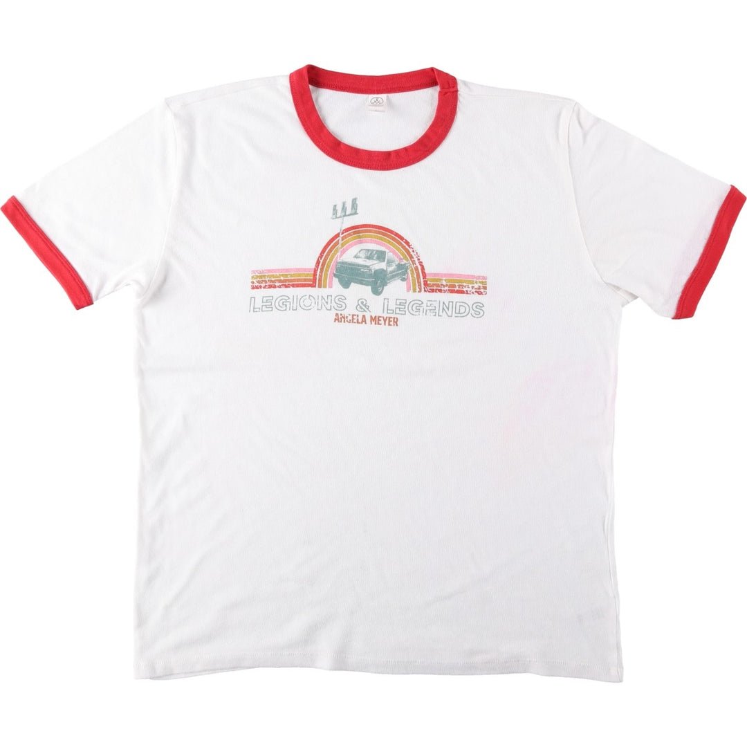 ALTERNATIVE Ringer T-shirt, Men's Size L cotton white type Vintage Second Hand