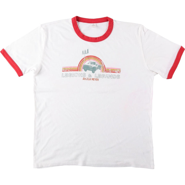ALTERNATIVE Ringer T-shirt, Men's Size L cotton white type Vintage Second Hand