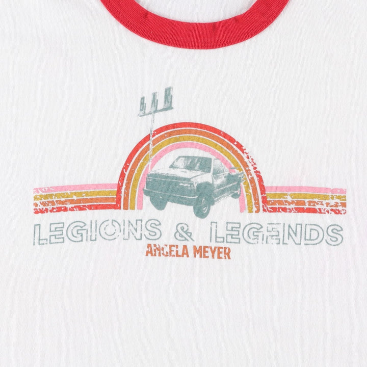 ALTERNATIVE Ringer T-shirt, Men's Size L cotton white type Vintage Second Hand