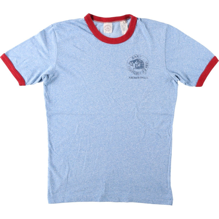 Abercrombie and Fitch Ringer T-shirt, Men's Size S (approx.) cotton blue type Vintage Second Hand