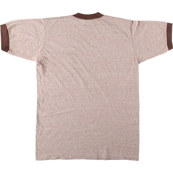 70s-80'S Sears Sportswear Ringer T-shirt, Men's Size L (approx.), Vintage polyester brown type Vintage Second Hand