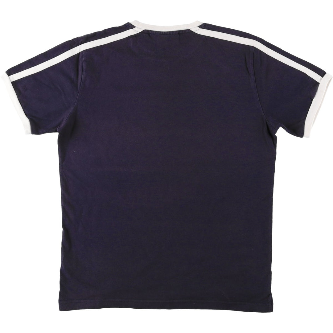 90s-00'S Puma Center Logo Ringer T-Shirt, Men's Size M (approx.), Vintage cotton navy blue type Vintage Second Hand