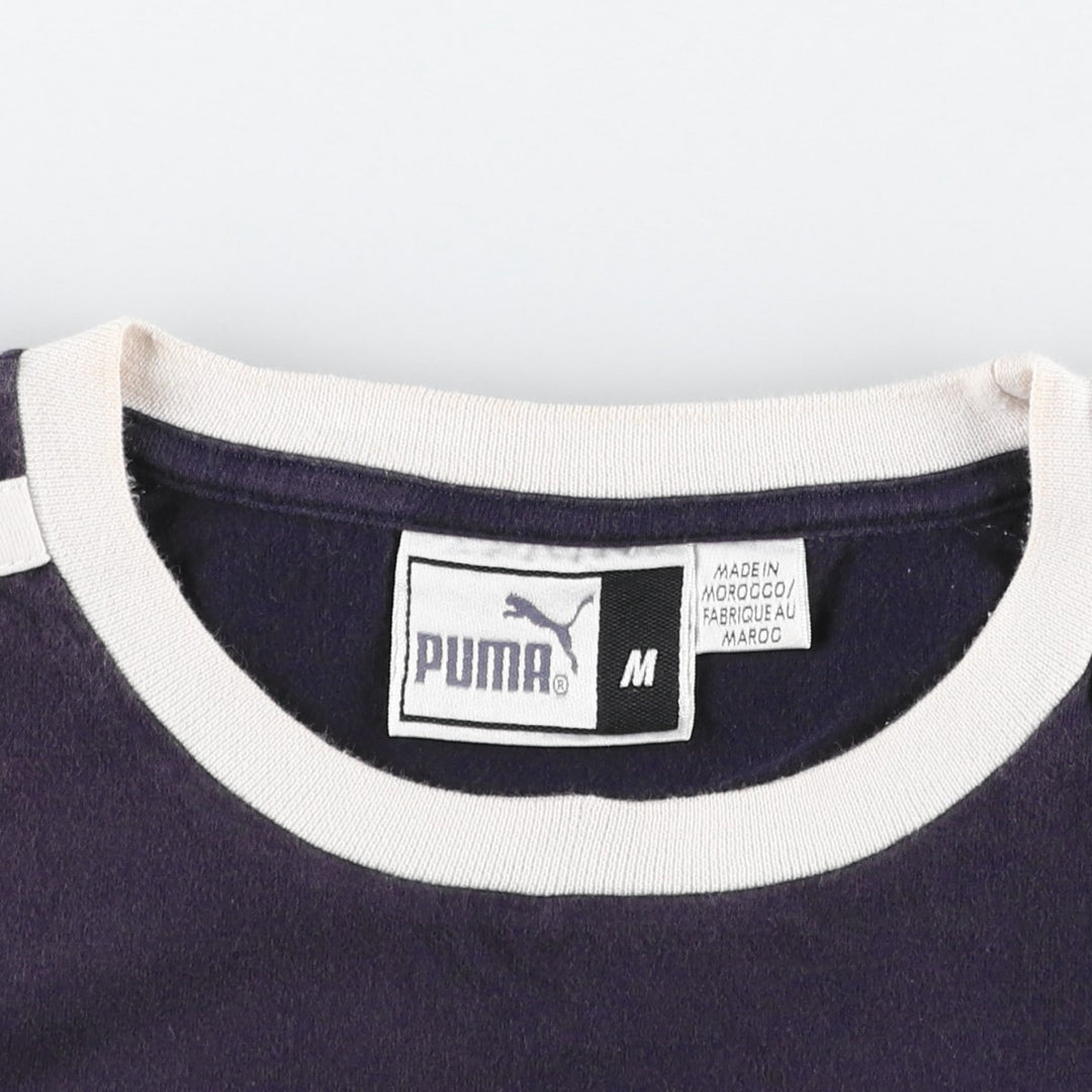 90s-00'S Puma Center Logo Ringer T-Shirt, Men's Size M (approx.), Vintage cotton navy blue type Vintage Second Hand