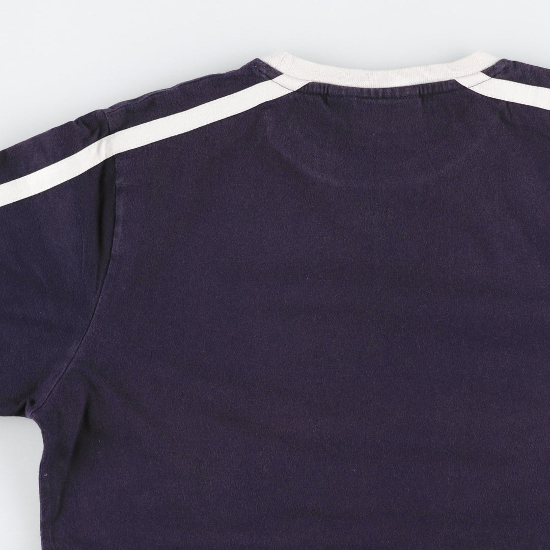 90s-00'S Puma Center Logo Ringer T-Shirt, Men's Size M (approx.), Vintage cotton navy blue type Vintage Second Hand