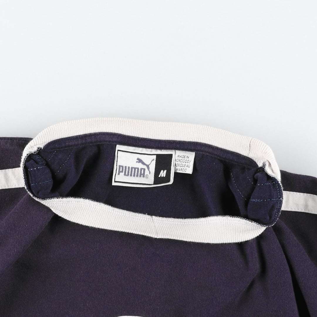 90s-00'S Puma Center Logo Ringer T-Shirt, Men's Size M (approx.), Vintage cotton navy blue type Vintage Second Hand