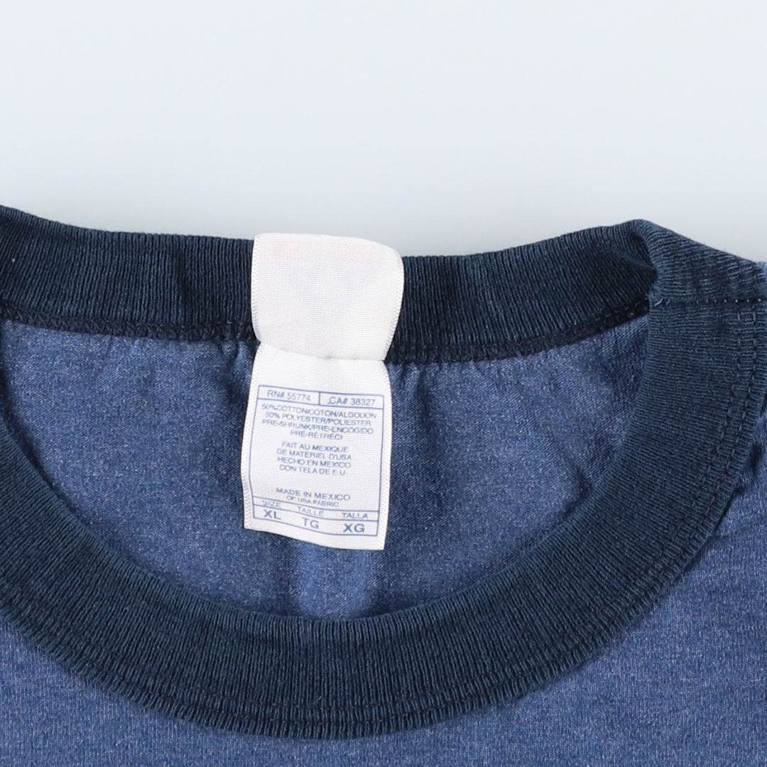 2000'S ALSTYLE Ringer T-shirt, Men's XL equivalent. cotton navy blue type Vintage Second Hand