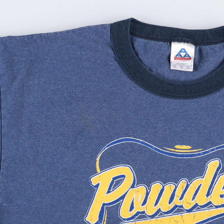 2000'S ALSTYLE Ringer T-shirt, Men's XL equivalent. cotton navy blue type Vintage Second Hand