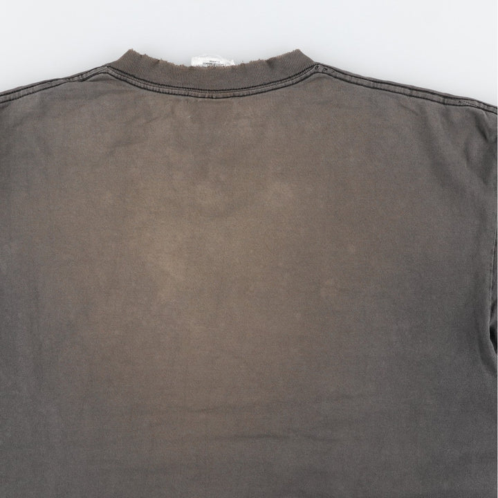 Stand OUT Wolf Pattern Animal T-Shirt, Made in USA, Men's XL equivalent. cotton Charcoal Vintage Second Hand