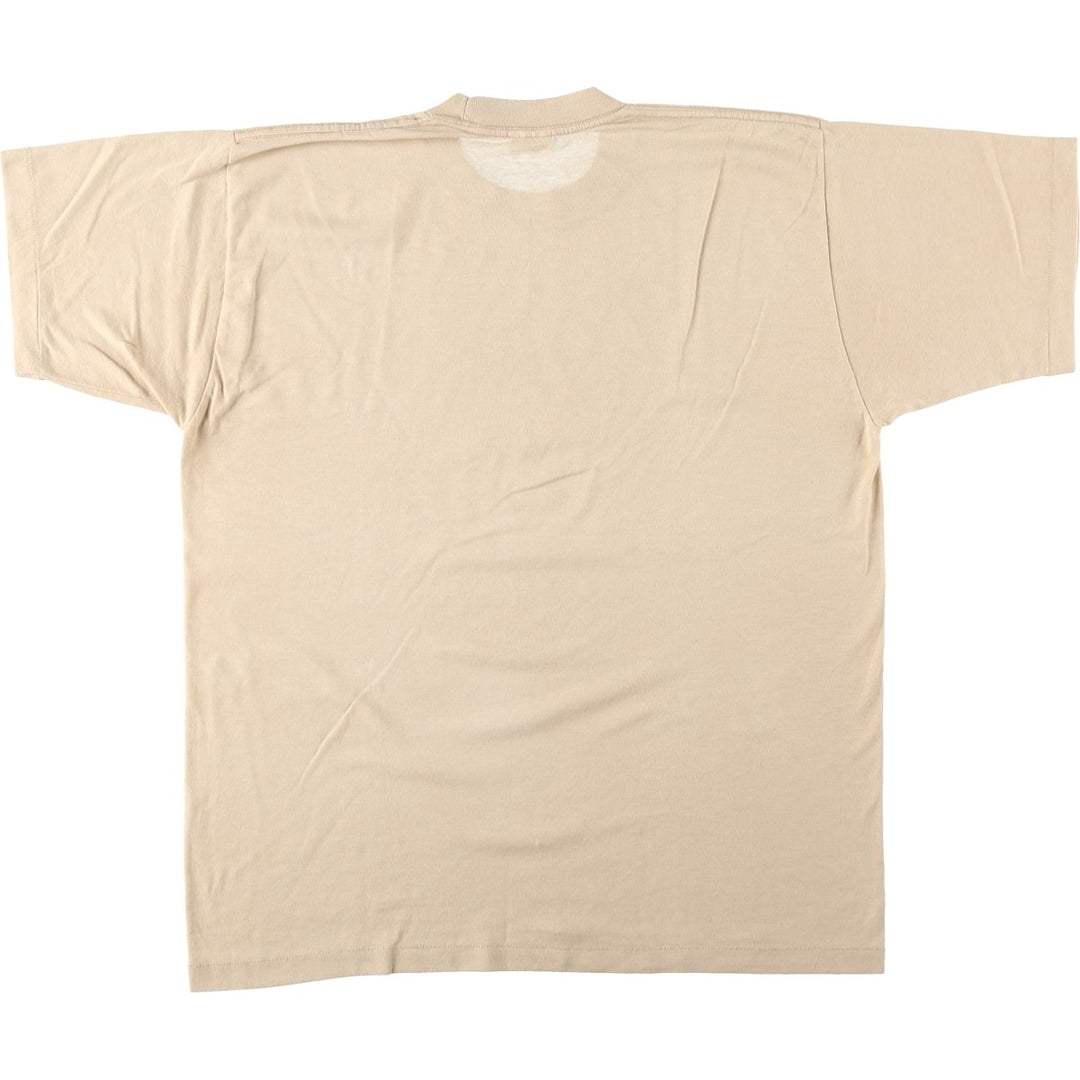 ~90'S Animal Pattern Dog Print Animal T-Shirt Men's XL Equivalent Vintage unclear Beige type Vintage Second Hand