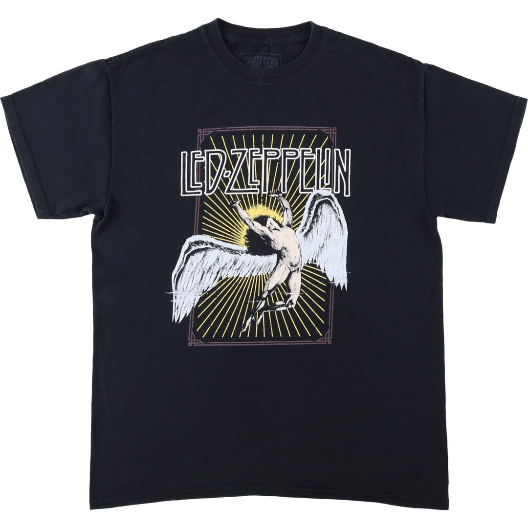 Led Zeppelin Band T-shirt, Band T, Men's M size cotton black type Vintage Second Hand
