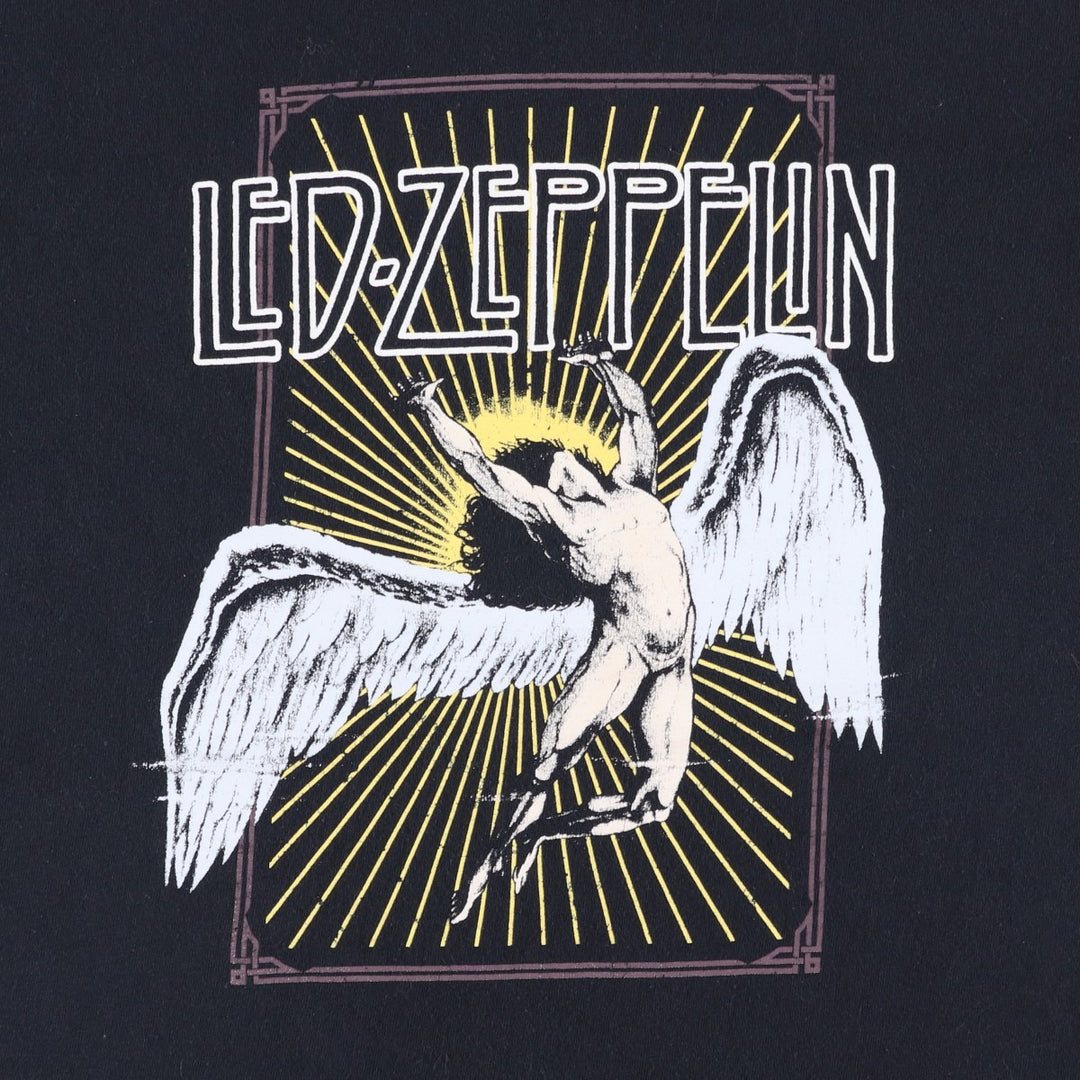 Led Zeppelin Band T-shirt, Band T, Men's M size cotton black type Vintage Second Hand