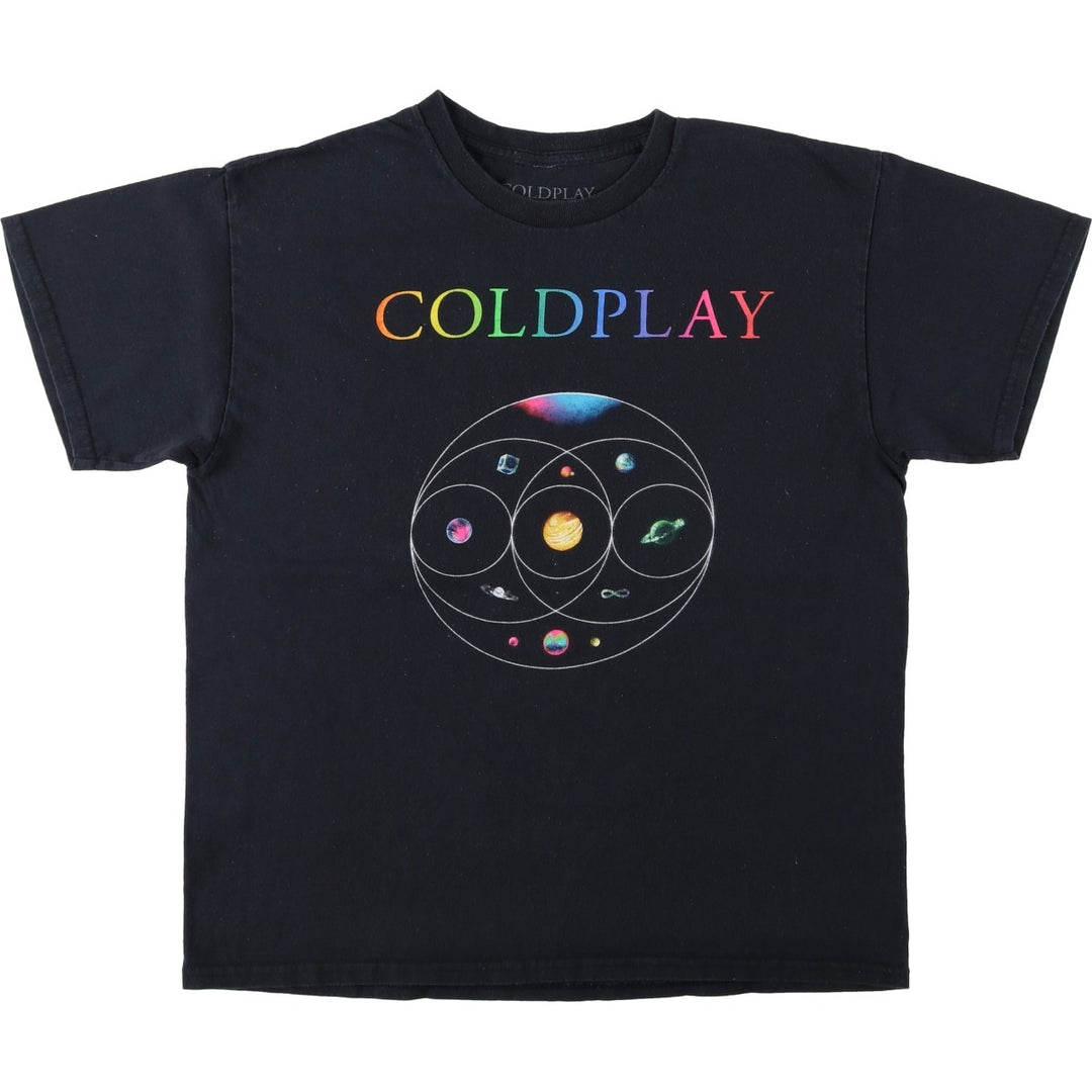 COLDPLAY Band T-shirt, Men's Size L (approx.) cotton black type Vintage Second Hand