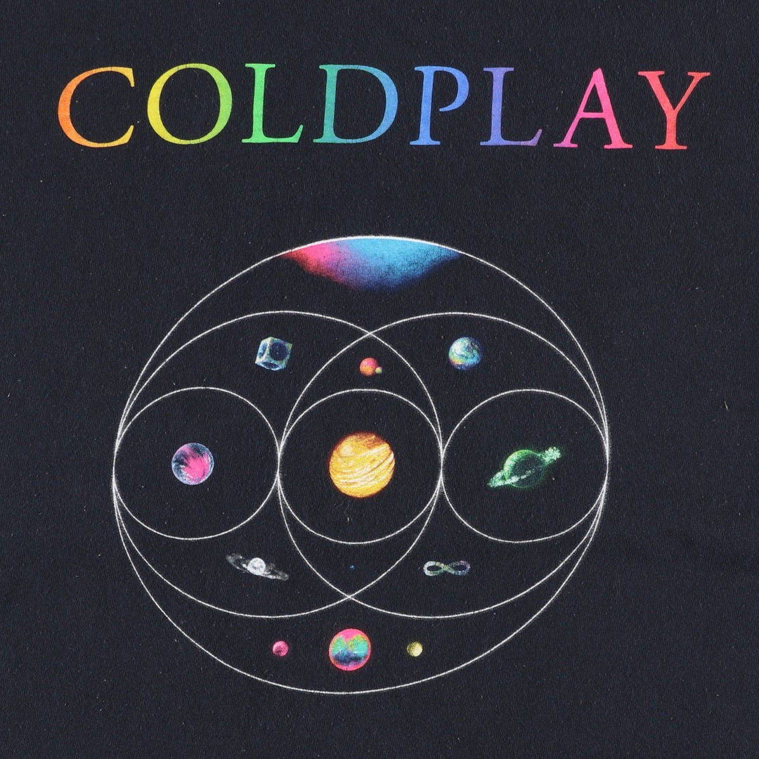 COLDPLAY Band T-shirt, Men's Size L (approx.) cotton black type Vintage Second Hand
