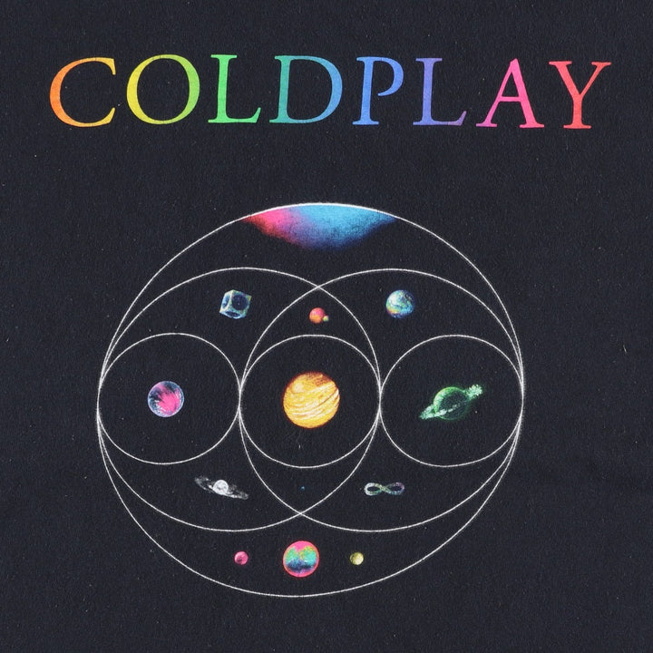 COLDPLAY Band T-shirt, Men's Size L (approx.) cotton black type Vintage Second Hand