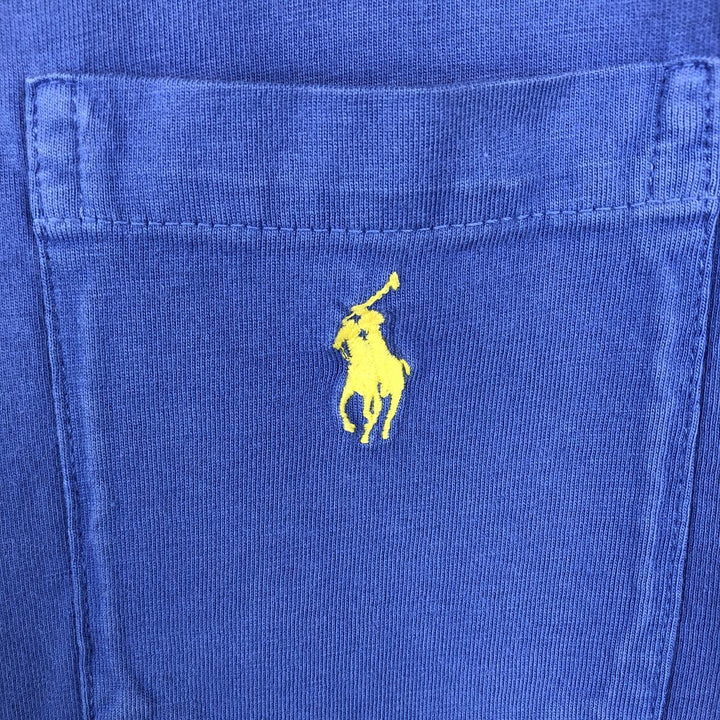 Ralph Lauren POLO by Ralph Lauren Short Sleeve One Point Logo Pocket T-Shirt Men's M cotton Blue type light blue Vintage Second Hand