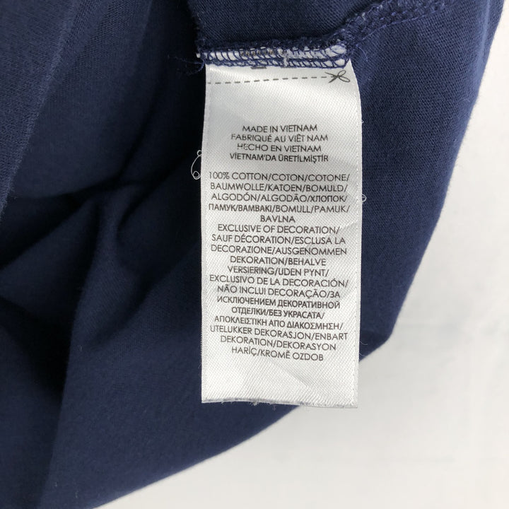 Ralph Lauren POLO RALPH LAUREN CLASSIC FIT short-sleeved logo T-shirt, men's size L cotton navy blue type Vintage Second Hand