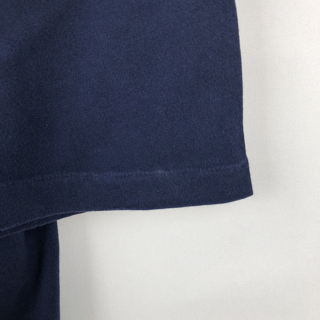 Ralph Lauren POLO RALPH LAUREN CLASSIC FIT short-sleeved logo T-shirt, men's size L cotton navy blue type Vintage Second Hand