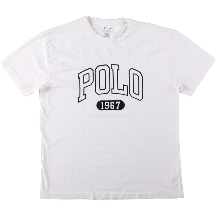 Ralph Lauren POLO RALPH LAUREN CLASSIC FIT Short-Sleeve Logo T-Shirt, Men's Size S (approx.) cotton white type Vintage Second Hand