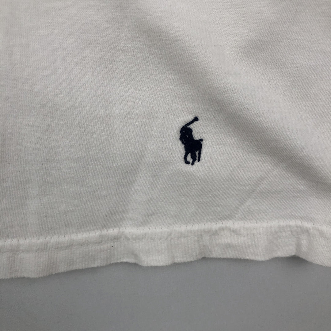 Ralph Lauren POLO by Ralph Lauren short sleeve one point logo T-shirt men's L size cotton white type Vintage Second Hand