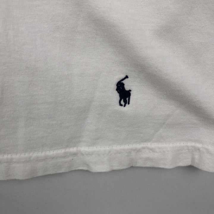 Ralph Lauren POLO by Ralph Lauren short sleeve one point logo T-shirt men's L size cotton white type Vintage Second Hand