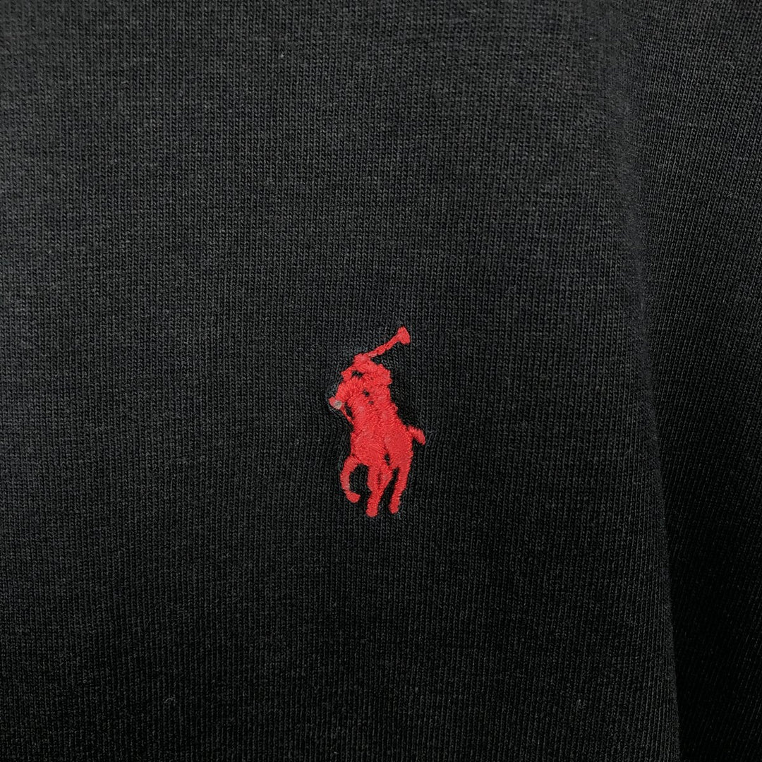 Ralph Lauren POLO by Ralph Lauren short sleeve one point logo T-shirt men's M size cotton black type Vintage Second Hand