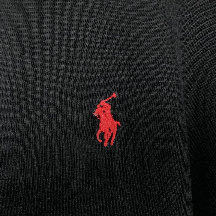 Ralph Lauren POLO by Ralph Lauren short sleeve one point logo T-shirt men's M size cotton black type Vintage Second Hand