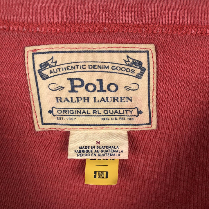 Ralph Lauren POLO by Ralph Lauren short sleeve printed T-shirt, men's size M cotton red type Vintage Second Hand