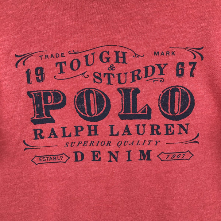 Ralph Lauren POLO by Ralph Lauren short sleeve printed T-shirt, men's size M cotton red type Vintage Second Hand