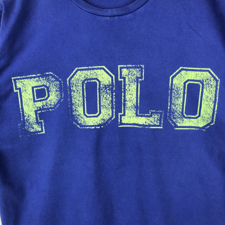 Ralph Lauren POLO by Ralph Lauren CUSTOM FIT Short-Sleeve Logo T-Shirt, Men's Size L (approx.) cotton blue type Vintage Second Hand