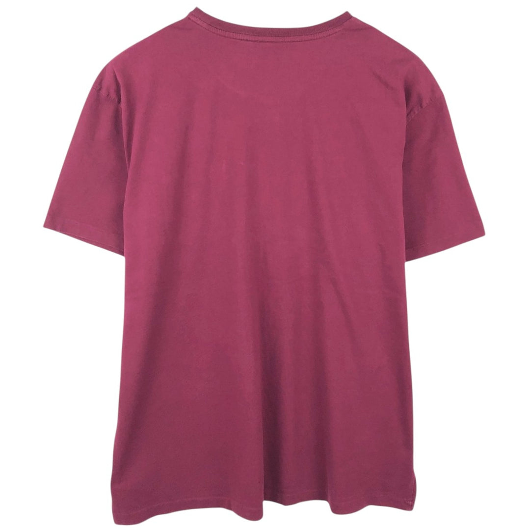 Ralph Lauren POLO by Ralph Lauren Short-Sleeve T-Shirt with One-Point Logo Pocket, Men's Size XL (approx.) cotton red type reddish brown Vintage Second Hand