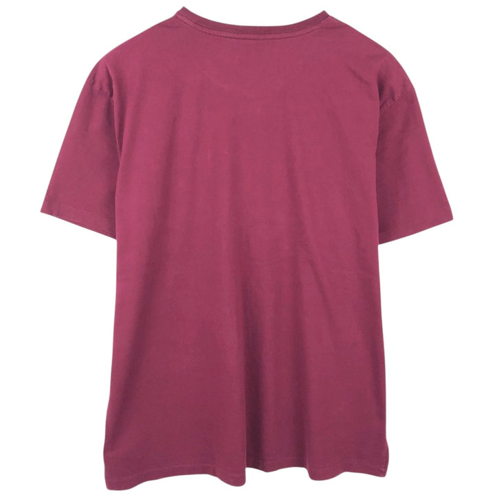 Ralph Lauren POLO by Ralph Lauren Short-Sleeve T-Shirt with One-Point Logo Pocket, Men's Size XL (approx.) cotton red type reddish brown Vintage Second Hand