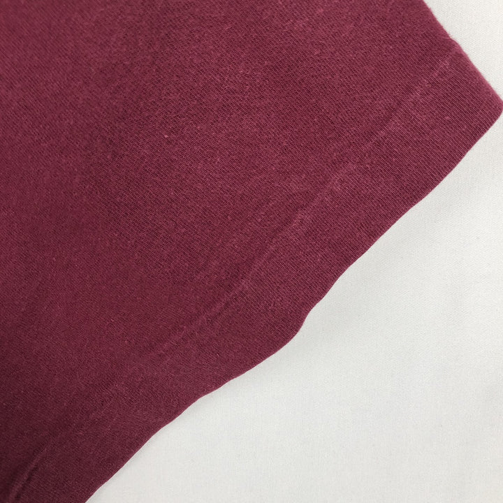 Ralph Lauren POLO by Ralph Lauren short sleeve one point logo T-shirt men's L size cotton Red type red-purple Vintage Second Hand