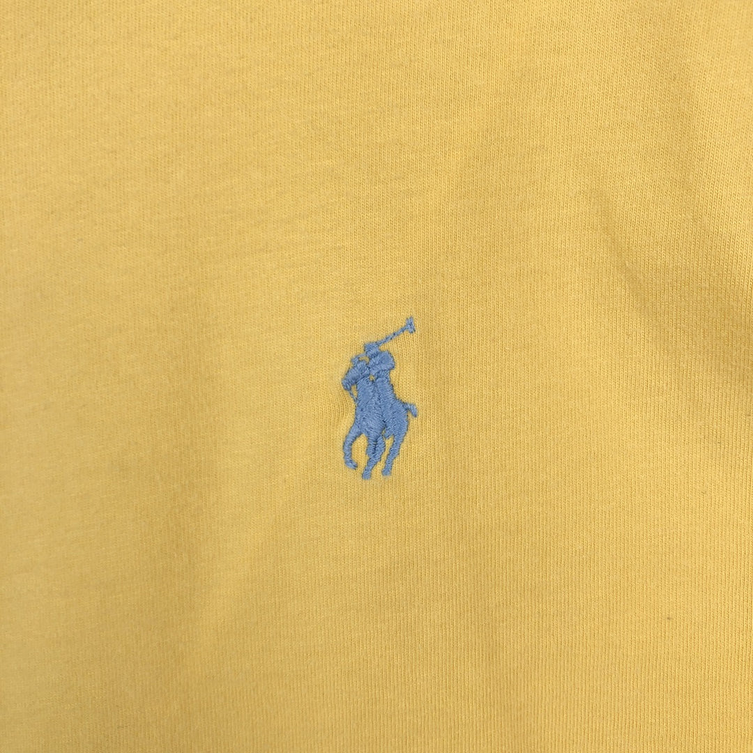 Ralph Lauren POLO by Ralph Lauren short sleeve one point logo T-shirt men's M size cotton yellow type Vintage Second Hand