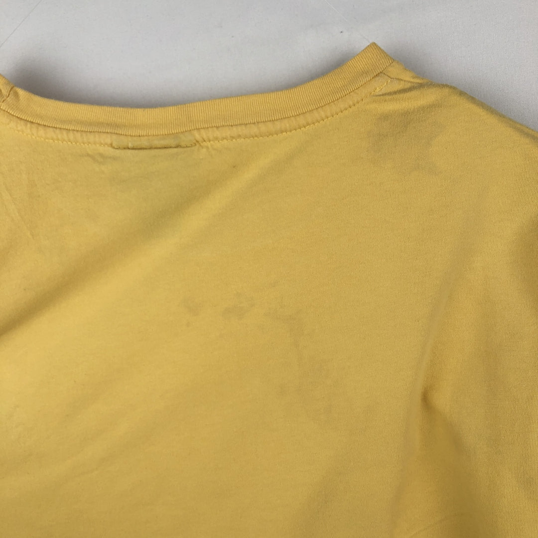Ralph Lauren POLO by Ralph Lauren short sleeve one point logo T-shirt men's M size cotton yellow type Vintage Second Hand