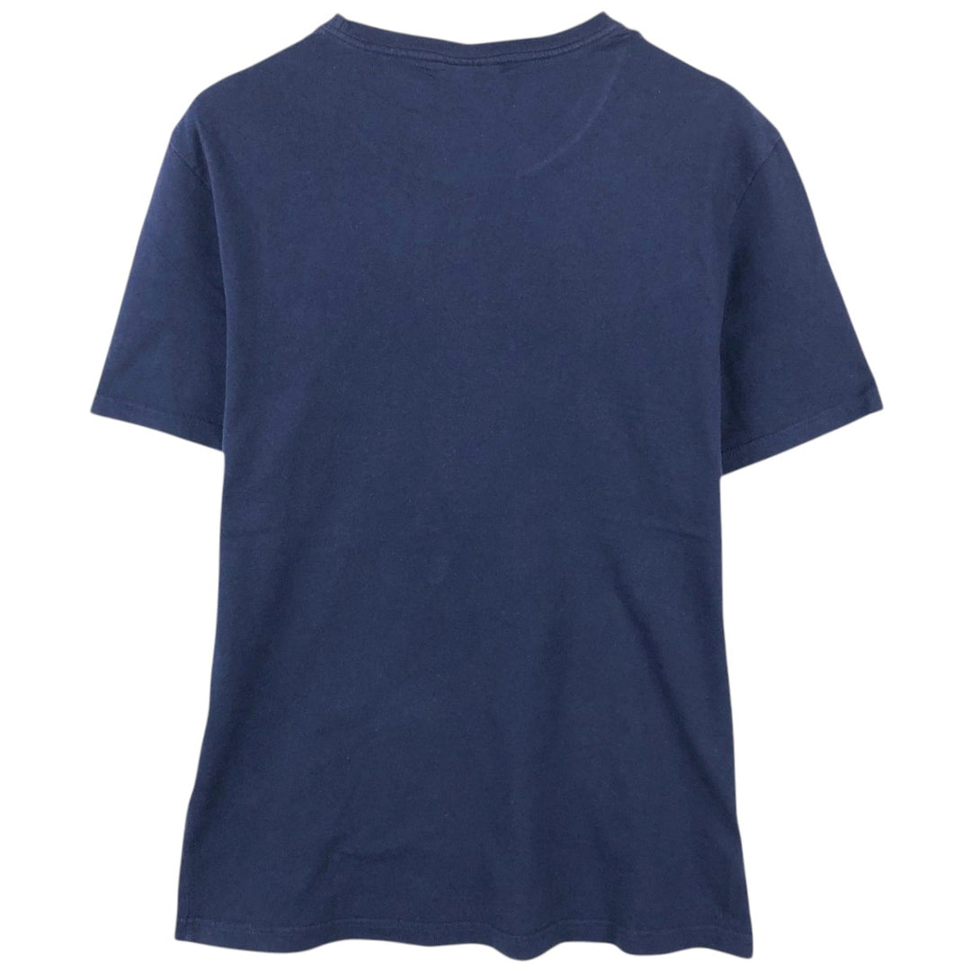 Ralph Lauren POLO by Ralph Lauren CUSTOM FIT Short-Sleeve Printed T-Shirt, Men's Size M (approx.) cotton navy blue type Vintage Second Hand
