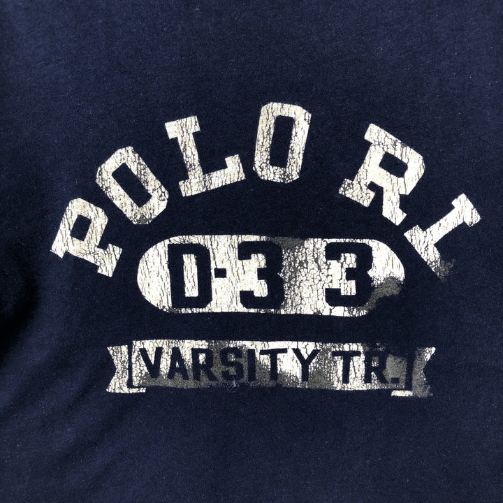 Ralph Lauren POLO by Ralph Lauren CUSTOM FIT Short-Sleeve Printed T-Shirt, Men's Size M (approx.) cotton navy blue type Vintage Second Hand
