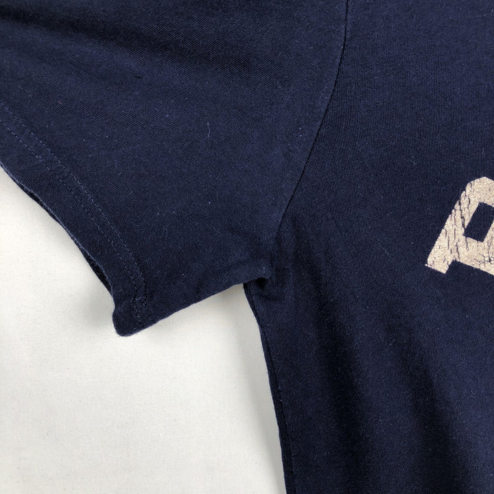 Ralph Lauren POLO by Ralph Lauren CUSTOM FIT Short-Sleeve Printed T-Shirt, Men's Size M (approx.) cotton navy blue type Vintage Second Hand