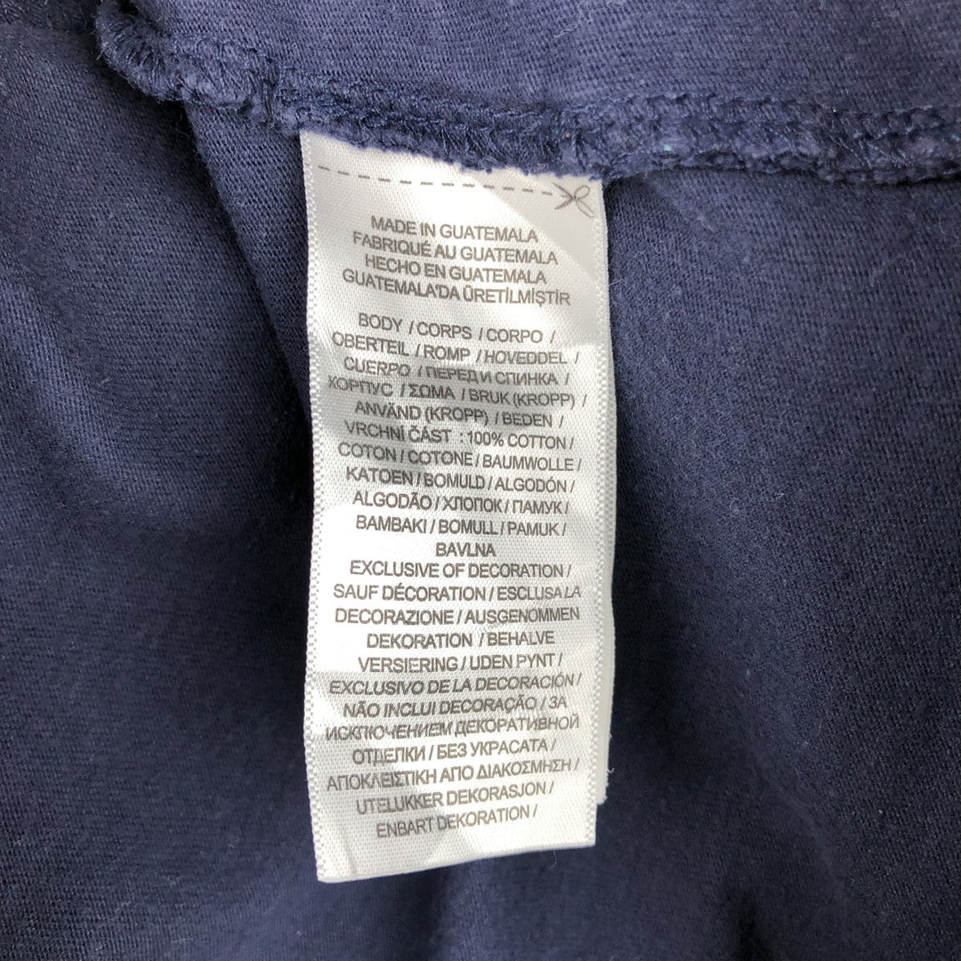 Ralph Lauren POLO RALPH LAUREN CLASSIC FIT short-sleeved logo T-shirt, men's size L cotton navy blue type Vintage Second Hand