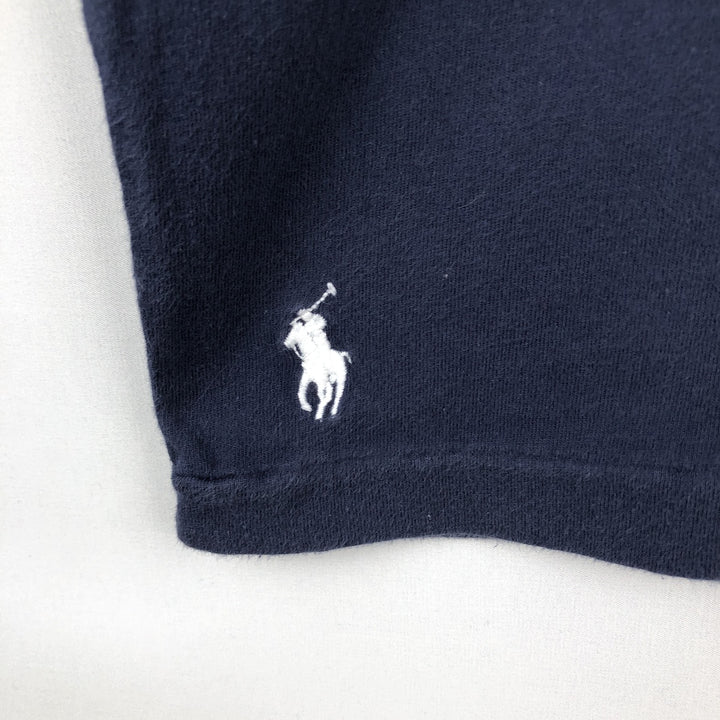Ralph Lauren POLO RALPH LAUREN CLASSIC FIT short-sleeved logo T-shirt, men's size L cotton navy blue type Vintage Second Hand