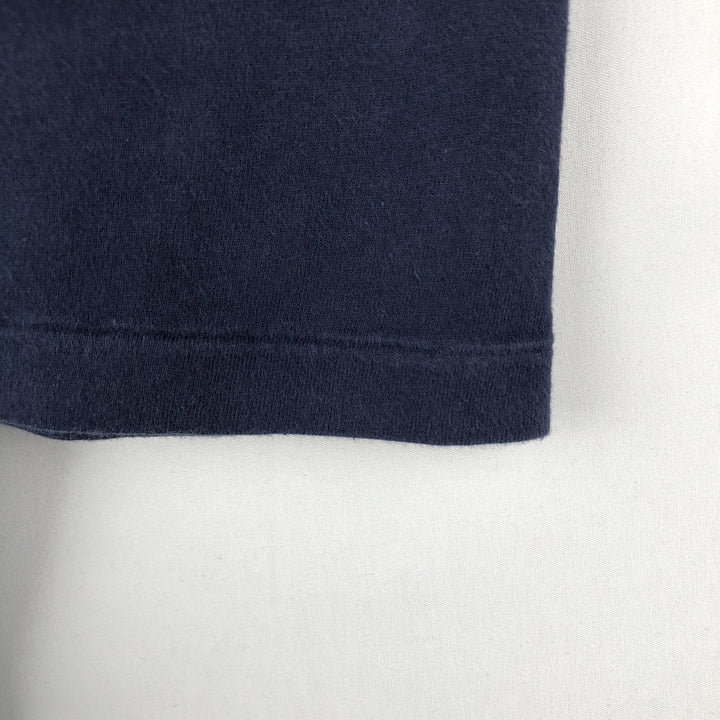 Ralph Lauren POLO RALPH LAUREN CLASSIC FIT short-sleeved logo T-shirt, men's size L cotton navy blue type Vintage Second Hand