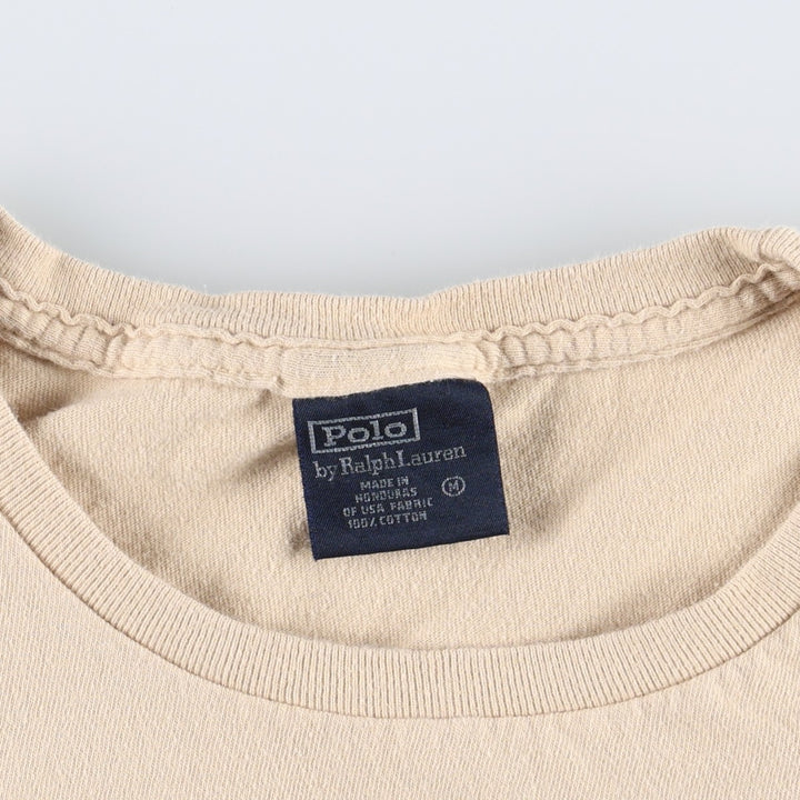 Ralph Lauren POLO by Ralph Lauren short sleeve printed T-shirt, men's size M cotton Beige type Vintage Second Hand