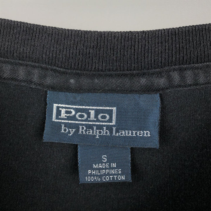 Ralph Lauren POLO by Ralph Lauren Short-Sleeve T-Shirt with One-Point Logo Pocket, Men's Size S (approx.) cotton black type Vintage Second Hand