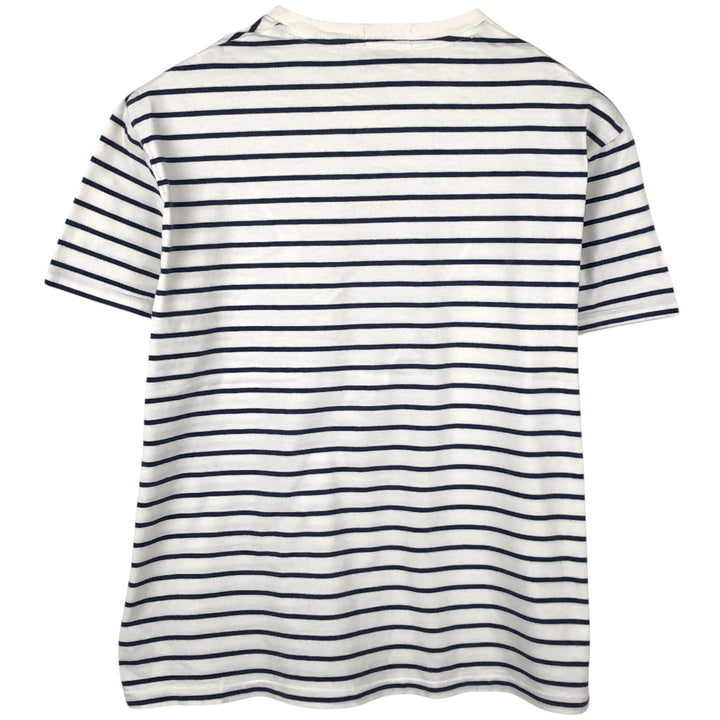 Ralph Lauren POLO RALPH LAUREN CLASSIC FIT short sleeve striped T-shirt, men's size M cotton white type Vintage Second Hand