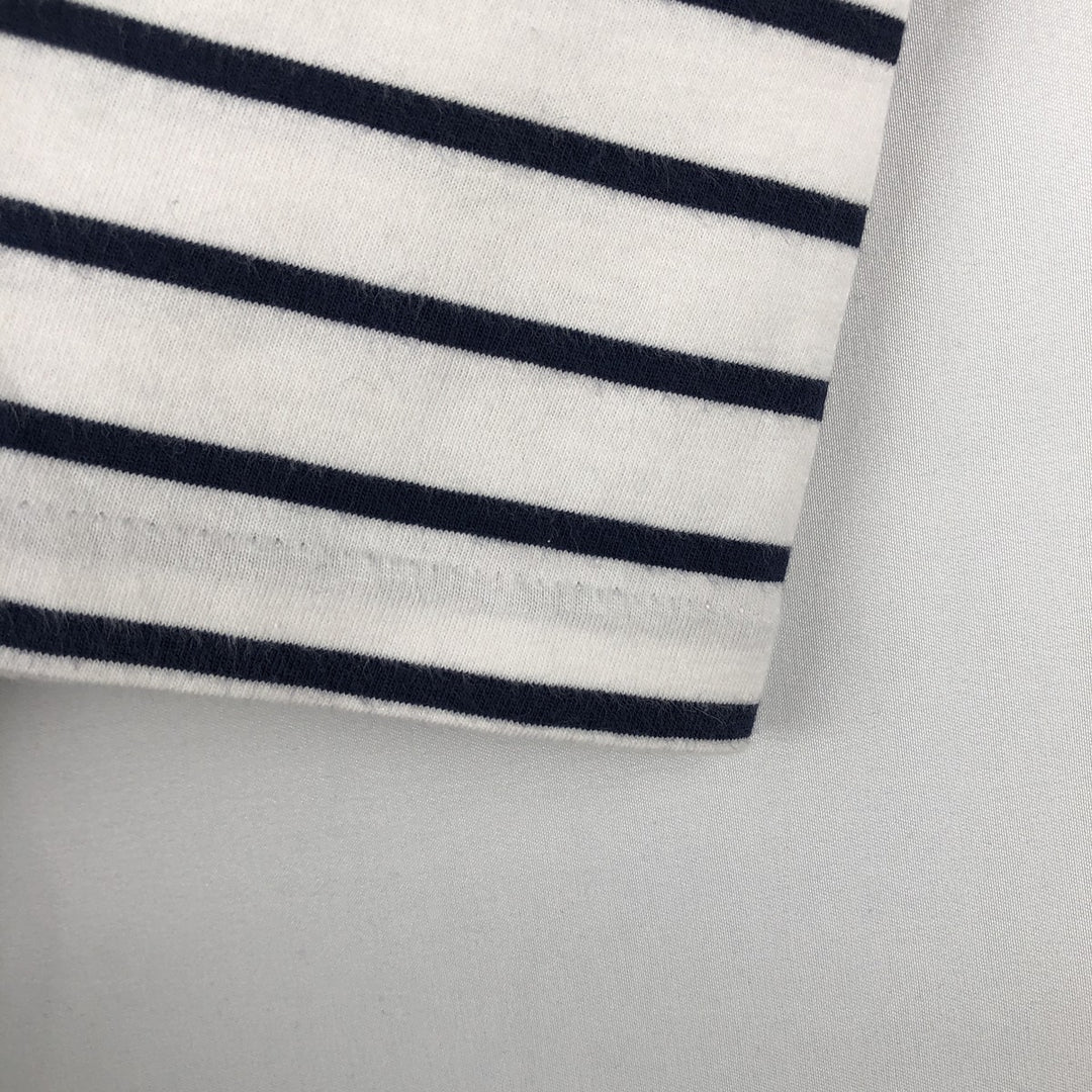 Ralph Lauren POLO RALPH LAUREN CLASSIC FIT short sleeve striped T-shirt, men's size M cotton white type Vintage Second Hand