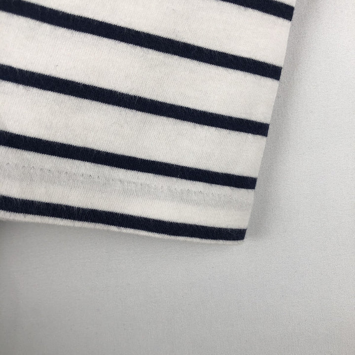 Ralph Lauren POLO RALPH LAUREN CLASSIC FIT short sleeve striped T-shirt, men's size M cotton white type Vintage Second Hand