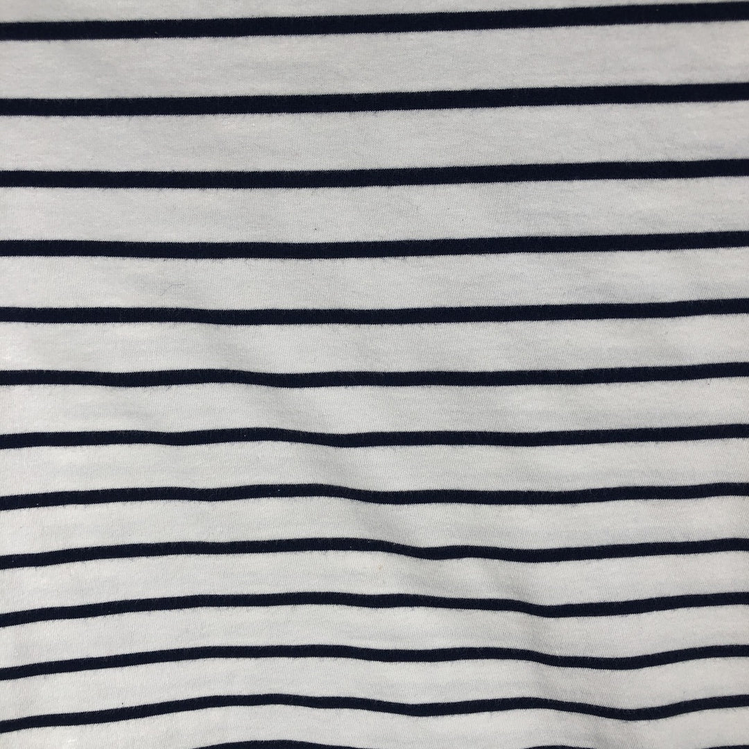 Ralph Lauren POLO RALPH LAUREN CLASSIC FIT short sleeve striped T-shirt, men's size M cotton white type Vintage Second Hand